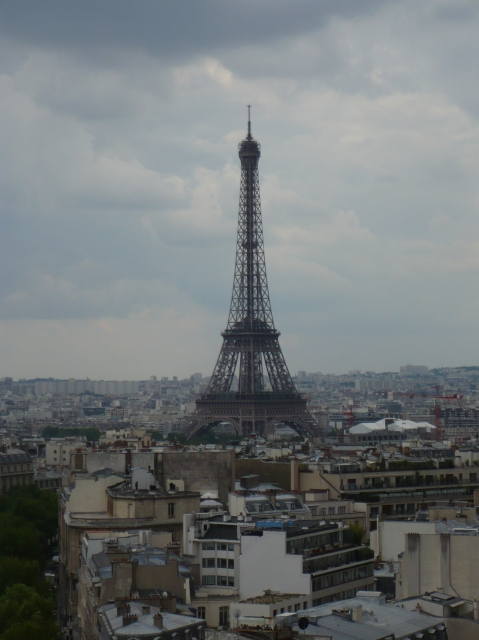 eiffel tower (taken from top of the arc de triomphe)